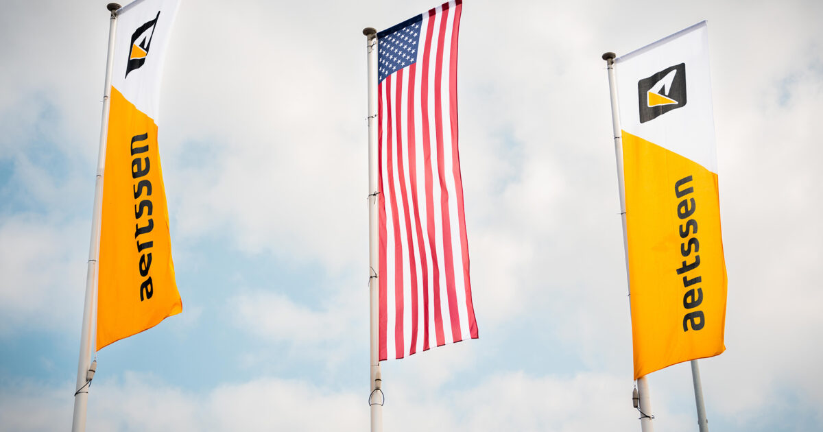 Global logistics company Aertssen plants U.S. flag in… | Aertssen